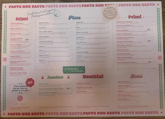Menu photo 1 Pasta Non Basta Lisbon, 11 Menu photo 1 Pasta Non Basta Lisbon, 11