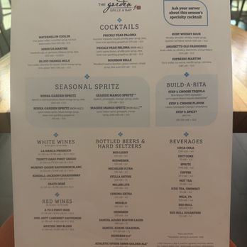 Garden Grille & Bar - Drink menu - New American Near Me - Surprise, Arizona Garden Grille & Bar - Drink menu - New American Near Me - Surprise, Arizona