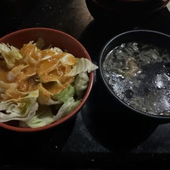 Aji Sushi Teppan - Ginger Salad and Miso Soup - Sushi Bars Near Me - Winter Garden, Florida Aji Sushi Teppan - Ginger Salad and Miso Soup - Sushi Bars Near Me - Winter Garden, Florida