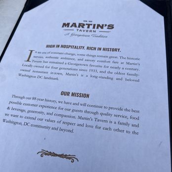 Martin's Tavern - Menu - Breakfast & Brunch Near Me - Washington, DC, District of Columbia Martin's Tavern - Menu - Breakfast & Brunch Near Me - Washington, DC, District of Columbia