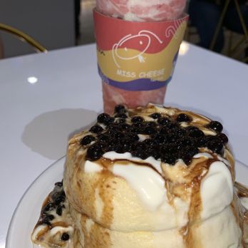 Miss Cheese Tea Cafe - Lava flow boba soufflé/strawberry sunset drink - Bubble Tea Near Me - Pasadena, California Miss Cheese Tea Cafe - Lava flow boba soufflé/strawberry sunset drink - Bubble Tea Near Me - Pasadena, California