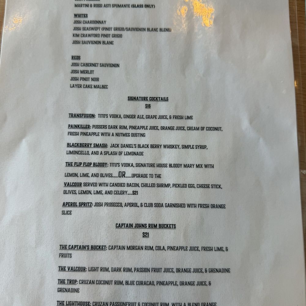 Flip Flops On The Dock - Drink menu - American Near Me - Plattsburgh, New York Flip Flops On The Dock - Drink menu - American Near Me - Plattsburgh, New York