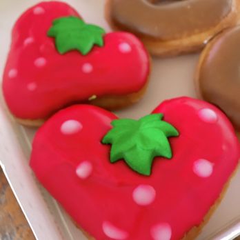 Krispy Kreme - 5/2019 Strawberry (candy on top) w/filling (I believe they were an additional $0.20 extra per donut in my dozen I purchased. - Coffee & Tea Near Me - Menifee, California Krispy Kreme - 5/2019 Strawberry (candy on top) w/filling (I believe they were an additional $0.20 extra per donut in my dozen I purchased. - Coffee & Tea Near Me - Menifee, California