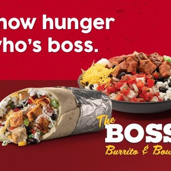 Taco John's - two burritos with the words slow hunger who's boss - Fast Food Near Me - Circleville, Ohio
