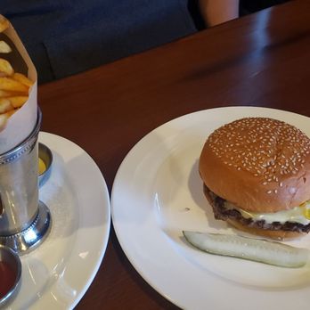 Dexter's - Elote burger with fries (single patty) - Sports Bars Near Me - Minneapolis, Minnesota