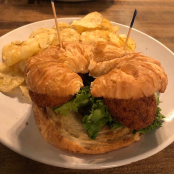 Bronte Bistro - Crab cake sandwich on a croissant. - New American Near Me - Lexington-Fayette, Kentucky