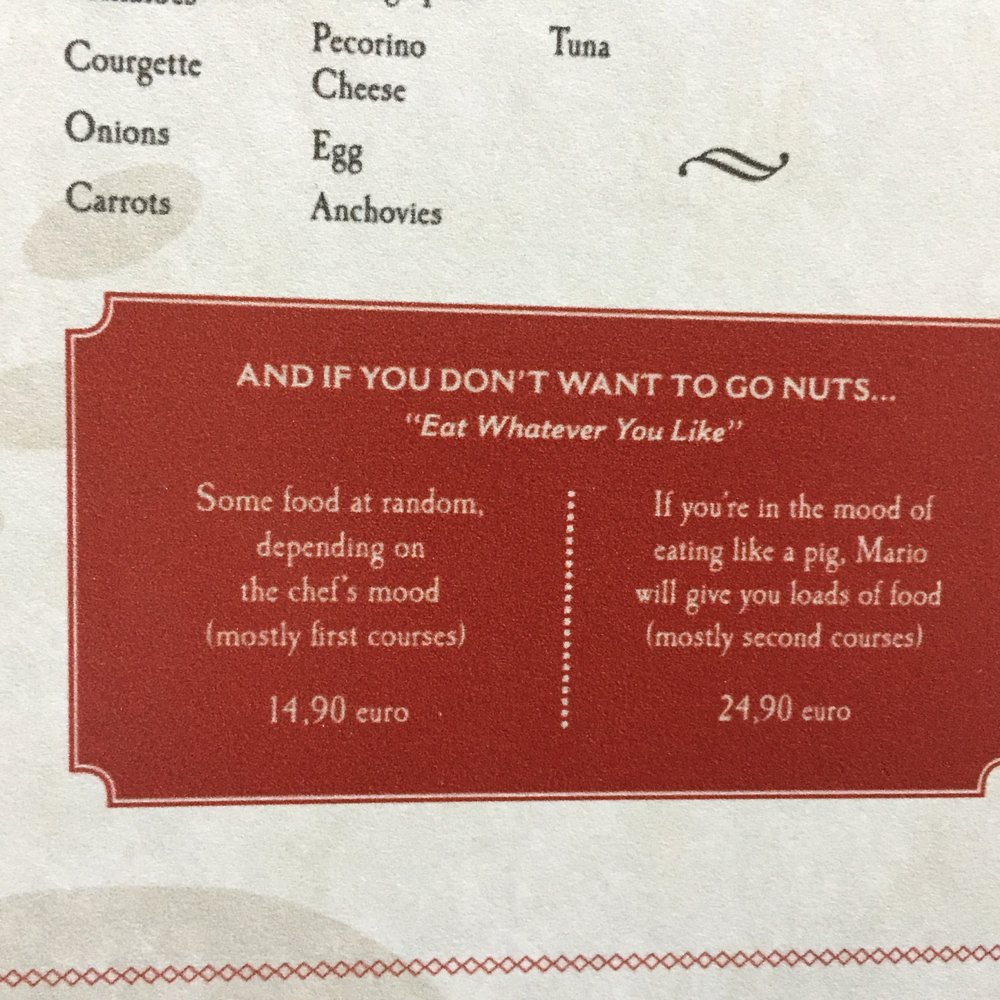 Mattacena - Fun menu - Tuscan Near Me - Florence, FI Mattacena - Fun menu - Tuscan Near Me - Florence, FI