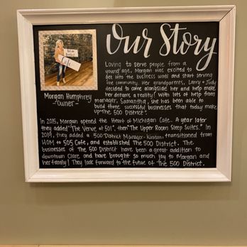 505 Cafe - Story on the wall - Pizza Near Me - Clare, Michigan