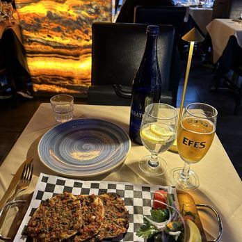 A La Turka - Findik Lahmacun which is thin dough with ground lamb. Very delicious! - Turkish Near Me - New York, New York A La Turka - Findik Lahmacun which is thin dough with ground lamb. Very delicious! - Turkish Near Me - New York, New York