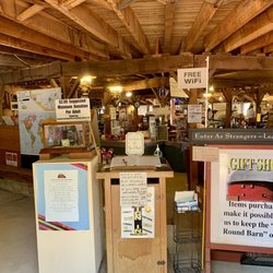 The Arcadia Round Barn - Inside the barn's 1st floor Gift Shop. I'd call it more of a "Garage Sale".