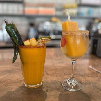 Bistro Cafe - Spicy Mango Margarita/Passion Fruit Mimosa - Breakfast & Brunch Near Me - Miami, Florida Bistro Cafe - Spicy Mango Margarita/Passion Fruit Mimosa - Breakfast & Brunch Near Me - Miami, Florida