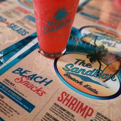 The Sandbar Beach Eats - Frozen strawberry lemonade with a touch of alcohol