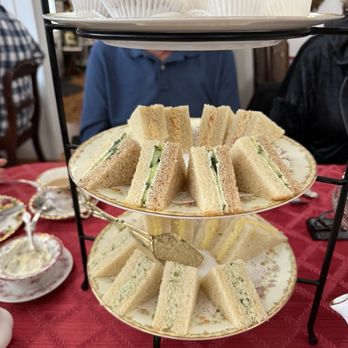 The Olde Magnolia Tea Room - Tea sandwiches Roasted red peppers, cucumber, chicken salad and egg salad. - Tea Rooms Near Me - Upland, California The Olde Magnolia Tea Room - Tea sandwiches Roasted red peppers, cucumber, chicken salad and egg salad. - Tea Rooms Near Me - Upland, California