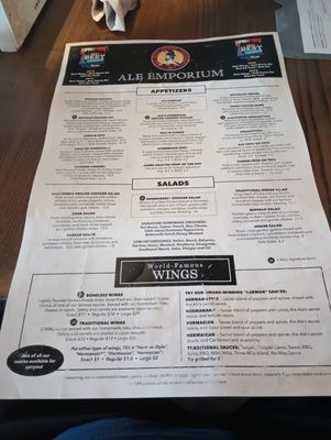 Menu photo 7 Ale Emporium Indianapolis, IN