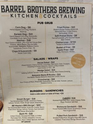 Menu photo 5 Barrel Brothers Brewing Windsor, CA
