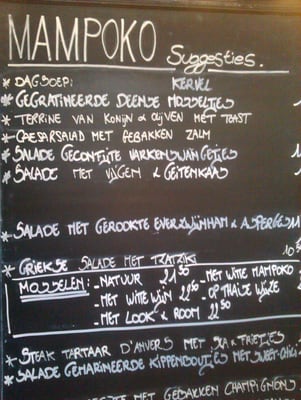 Menu photo 2 Mampoko Antwerp, VAN Menu photo 2 Mampoko Antwerp, VAN