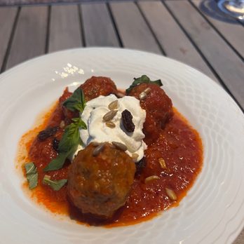 The Rose House - Sicilian home made meat balls in a spicy marinara sauce. - Personal Chefs Near Me