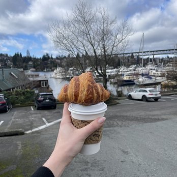 Sea Wolf Bakers - Plain croissant and vanilla latte - Bakeries Near Me - Seattle, Washington Sea Wolf Bakers - Plain croissant and vanilla latte - Bakeries Near Me - Seattle, Washington