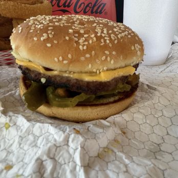 Hill-Bert's Burgers - Half Pound Super-Bert Jalapeño Cheeseburger - Fast Food Near Me - Austin, Texas Hill-Bert's Burgers - Half Pound Super-Bert Jalapeño Cheeseburger - Fast Food Near Me - Austin, Texas