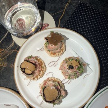 Capons Chophouse - Steak tartare on sticky rice - American Near Me - Hackensack, New Jersey