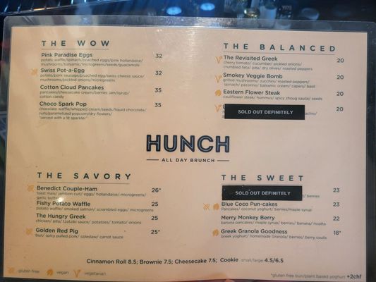 Menu photo 1 Hunch Geneva, GE
