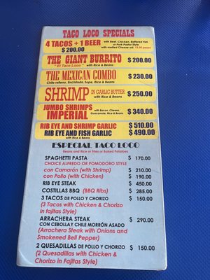 Menu photo 4 Taco Loco Cabo San Lucas, BCS Menu photo 4 Taco Loco Cabo San Lucas, BCS