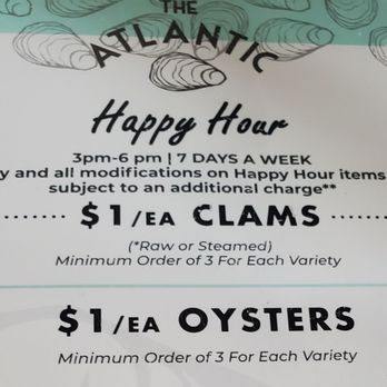 The Atlantic - Happy Hour Mollusks - Seafood Near Me - Virginia Beach, Virginia The Atlantic - Happy Hour Mollusks - Seafood Near Me - Virginia Beach, Virginia