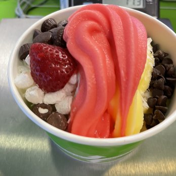 Fallbrook Froyo - A little bit of this, a little bit of that with my pineapple dole, Italian tart , and watermelon yogurt. - Ice Cream & Frozen Yogurt Near Me - Fallbrook, California