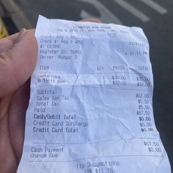 Crompton Ale House - $30 for one Hendricks $32 for one bullet rye. - Bars Near Me - New York, New York Crompton Ale House - $30 for one Hendricks $32 for one bullet rye. - Bars Near Me - New York, New York