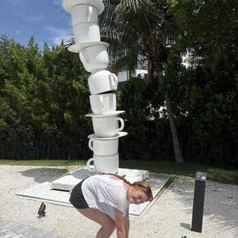 Nader Sculpture Park - me holding dirty dish teacups - Art Museums Near Me - Miami, Florida Nader Sculpture Park - me holding dirty dish teacups - Art Museums Near Me - Miami, Florida