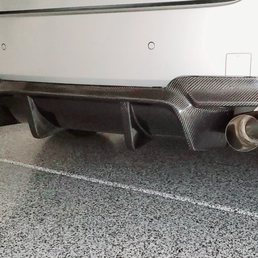 DTM Style Carbon Fiber Big Fin Diffuser Installed and paired with Quad conversion Exhaust Tips DTM Style Carbon Fiber Big Fin Diffuser Installed and paired with Quad conversion Exhaust Tips