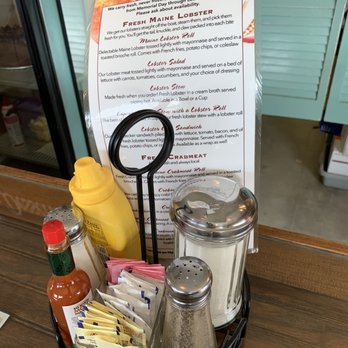 The Milbridge House Restaurant - a menu and condiments - Breakfast & Brunch Near Me - Milbridge, Maine