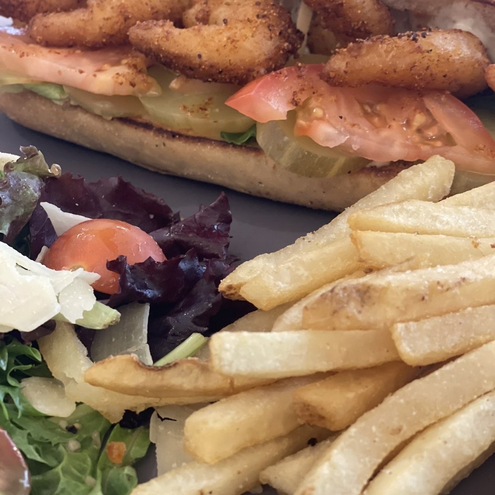 Borouge - Shrimp Po Boy, surprisingly refreshing. - Cafes Near Me - Costa Mesa, California