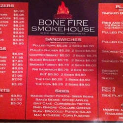 Bone Fire Smokehouse At The Hardware - The Menu