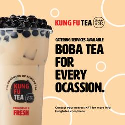 Kung Fu Tea - Our delicious boba tea is perfect for any occasion, from corporate events to birthdays. Contact your nearest KFT to learn more!