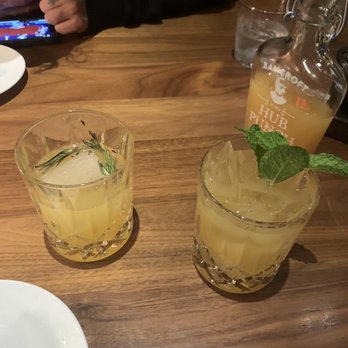 The Bancroft - Drinks!!! Yummy!! El Barrio (left) Hub Punch (right) - New American Near Me - Burlington, Massachusetts
