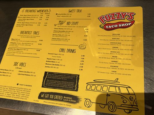 Menu photo 2 Fuzzy's Taco Shop Oklahoma City, OK Menu photo 2 Fuzzy's Taco Shop Oklahoma City, OK