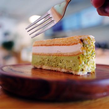 Cafe 33 - Pistachio Slice Cake - Coffee & Tea Near Me - Sacramento, California