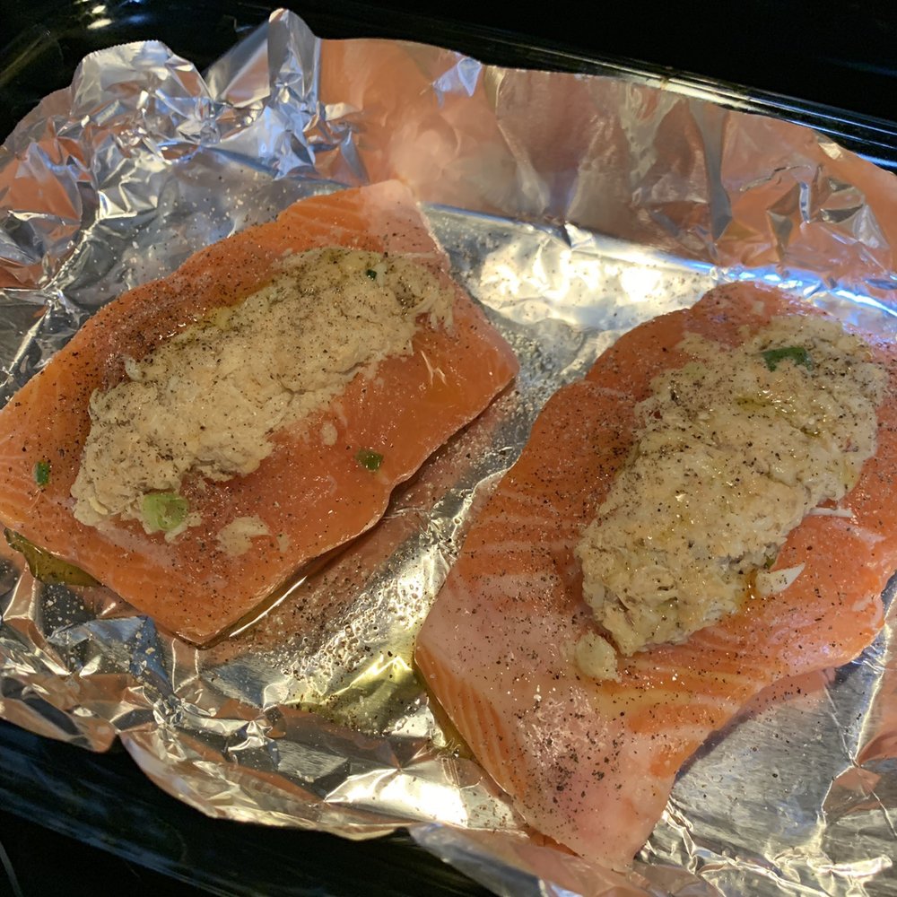 Classic Seafood - 2 fresh salmon stuffed with crab meat. $27, AMAZINGLY delicious! - Seafood Markets Near Me - Cleveland, Ohio Classic Seafood - 2 fresh salmon stuffed with crab meat. $27, AMAZINGLY delicious! - Seafood Markets Near Me - Cleveland, Ohio