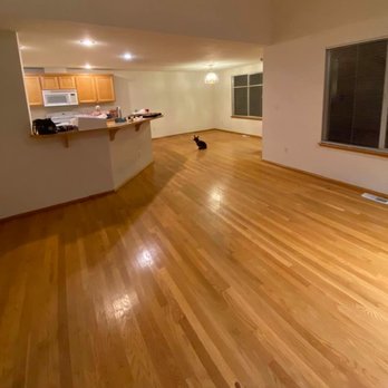 Artisan Hardwood Floors - This is the before picture ... old and beat up - Flooring Near Me
