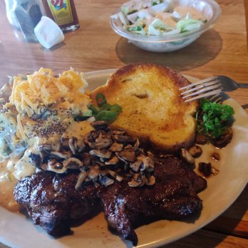 Steak Corral - Loaded potato butter cheddar chives. Cheese bread, salad ribeye with a ton of mushrooms! Great service, prices, food quality. - Steakhouses Near Me - Whittier, California Steak Corral - Loaded potato butter cheddar chives. Cheese bread, salad ribeye with a ton of mushrooms! Great service, prices, food quality. - Steakhouses Near Me - Whittier, California