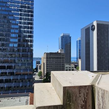 Inn at the WAC - Elliot Bay Suite patio views - Hotels Near Me - Seattle, Washington