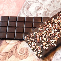 Gourmet M Chocolates - Plain and pecan chocolate bars.