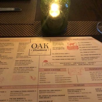 Oak Steakhouse - New American Near Me - Alpharetta, Georgia