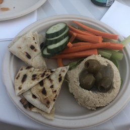 Veggie mezze plate.