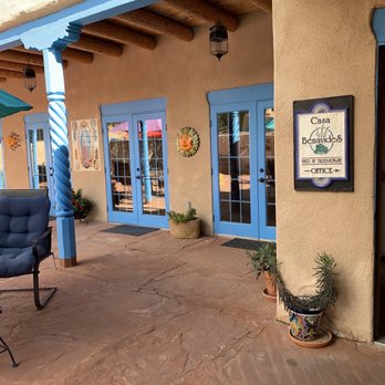 Casa Benavides Inn - Building trim  is painted with a beautiful blue color - Bed & Breakfast Near Me - Taos, New Mexico