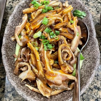 Brochette Dumpling - Thinly Sliced Pig Ear with Spicy Sauce - Dim Sum Near Me - San Francisco, California