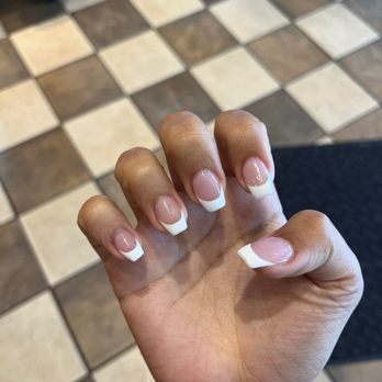Lux Nails - Acrylic French Tip (coffin) - Nail Salons Near Me - North Brunswick Township, New Jersey Lux Nails - Acrylic French Tip (coffin) - Nail Salons Near Me - North Brunswick Township, New Jersey