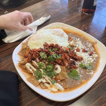 El Rincon Restaurant - Chilaquiles con chorizo - American Near Me - Big Bear Lake, California