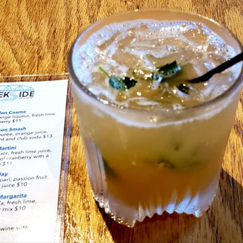 Creekside Bar And Bistro - Peach Bourbon Smash - American Near Me - Rosendale, New York Creekside Bar And Bistro - Peach Bourbon Smash - American Near Me - Rosendale, New York